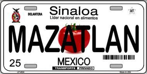 Smart Blonde LP-4824 Mazatlan Mexico Novelty Background Metal License Plate Smart Blonde LP-4824 Mazatlan Mexico Novelty Background Metal License Plate