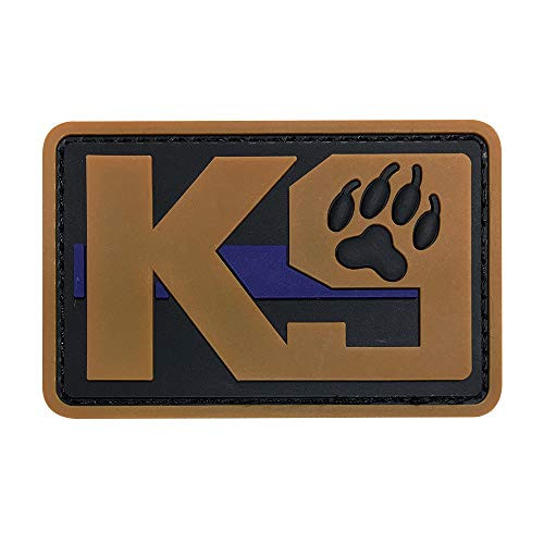 Morton Home 3D PVC K9 Patch Dog Military Morale Patch Tactical Emblem Badges Hook Back Rubber Patches for Clothing Backpack Bags (Yellow)