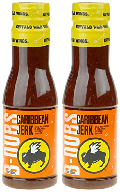 Buffalo Wild Wings Barbecue Sauces, Spices, Seasonings and Rubs For: Meat, Ribs, Rib, Chicken, Pork, Steak, Wings, Turkey, Barbecue, Smoker, Crock-Pot, Oven (Caribbean Jerk, (2) Pack)