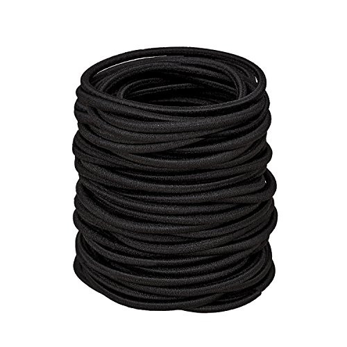 eBoot 40 Pack Black Hair Elastics Hair Ties Hair Bands Bulk Ponytail Holders (3 mm) eBoot 40 Pack Black Hair Elastics Hair Ties Hair Bands Bulk Ponytail Holders (3 mm)
