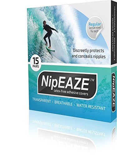 NipEaze ~ The Original Transparent Nip Protector - Nipple Chafing Prevention (Regular - 15pairs)