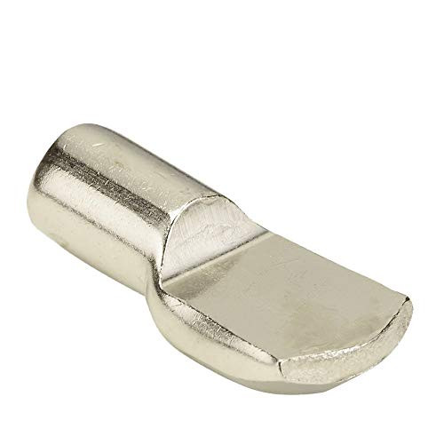 7mm Spoon Style Cabinet Shelf Support Pegs - Polished Nickel - Package of 25