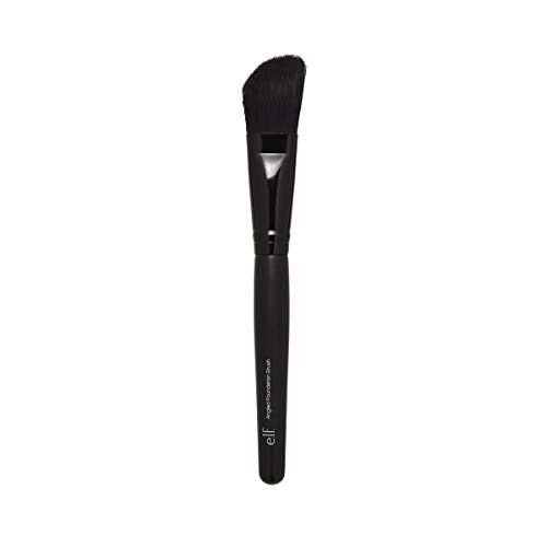 e.l.f Cosmetics Angled Foundation Brush, Synthetic Brush Designed for Precise Makeup Application