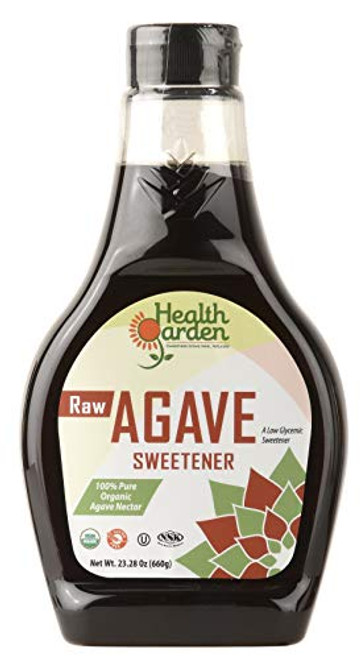 Health Garden Raw Agave Nectar Sweetener - Organic - Non GMO - Low Glycemic - Kosher - Keto Friendly (23 oz) Health Garden Raw Agave Nectar Sweetener - Organic - Non GMO - Low Glycemic - Kosher - Keto Friendly (23 oz)