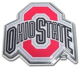 MVP Accessories Ohio State Buckeyes Metal Auto Emblem with Colored Team Logo