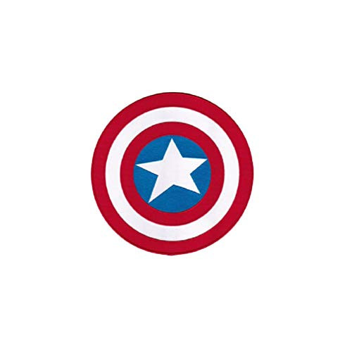 Marvel Comics Retro Captain America Shield - Licensed Original Artwork, Embroidered Iron On Patch - 7.25"
