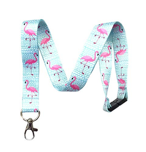 Flamingo Break Away Lanyard Key Chain Id Badge Holder