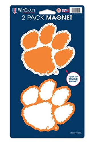Wincraft NCAA Clemson University Tigers 2-Pack Die Cut Magnet Set