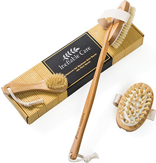 Dry Brushing Body Brush for Dry Skin Brushing & Exfoliating with 100% Natural Boar Bristles & Long Handle kit - Back Brush Scrubber, Bath & Shower Brush, Face Brush, Cellulite Massager Brush Gift Set Dry Brushing Body Brush for Dry Skin Brushing & Exfoliating with 100% Natural Boar Bristles & Long Handle kit - Back Brush Scrubber, Bath & Shower Brush, Face Brush, Cellulite Massager Brush Gift Set