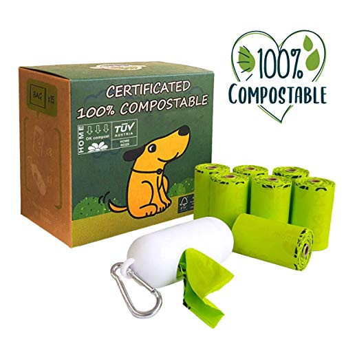 Moonygreen Dog Poop Bag with Dispenser, Compostable Vegetable-Based Doggie Bag for Waste, Compostable and Eco-Friendly, Unscented, Extra Thick and Leak Proof, 120 Counts, 10 Rolls, 9 x 13 Inches Moonygreen Dog Poop Bag with Dispenser, Compostable Vegetable-Based Doggie Bag for Waste, Compostable and Eco-Friendly, Unscented, Extra Thick and Leak Proof, 120 Counts, 10 Rolls, 9 x 13 Inches