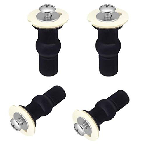 SelfTek 4Pack Toilet Seat Hinges Screws Toilet Seat Fixings Fix Expanding Rubber Top Nuts Screws