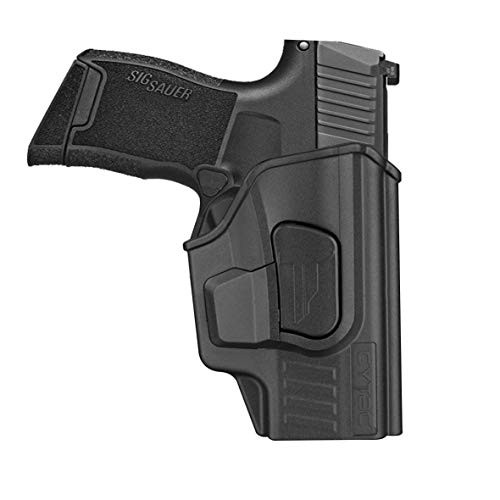 Sig P365 Holsters, OWB Holster for Sig Sauer P365 Micro-Compact Size 9mm, P365 XL, P365 SAS, Polymer Tactical Outside The Waistband Carry Belt Holster with 360° Adjustable Cant/Direction -RH