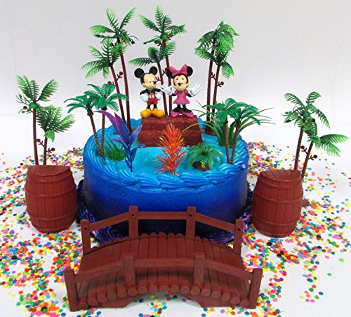 Cake Toppers Mickey Mouse Clubhouse Tropical Hulu Themed Mickey and Minnie Mouse Birthday Set with Figures and Decorative Themed Accessories Cake Toppers Mickey Mouse Clubhouse Tropical Hulu Themed Mickey and Minnie Mouse Birthday Set with Figures and Decorative Themed Accessories