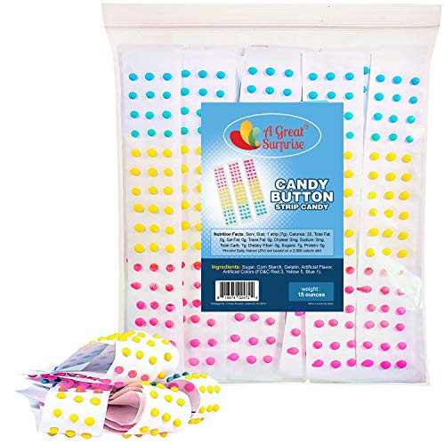 Candy Buttons Strips, Approximately 50 Strips Bulk Button Candy