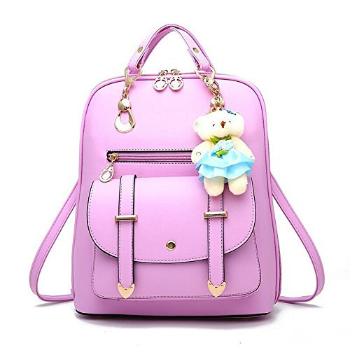 BAG WIZARD Women Small Backpack Purse Cute Quilted Vegan Leather Mini Back Pack Purses for Teen Girls