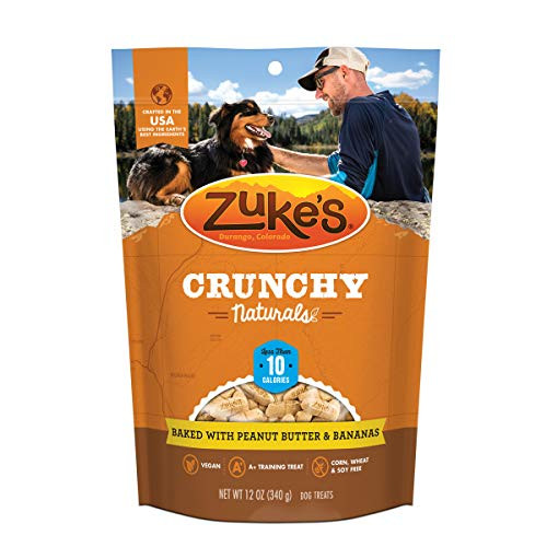 Zuke's Crunchy Naturals Training Dog Treats Baked With Peanut Butter & Bananas - 12 oz. Bag
