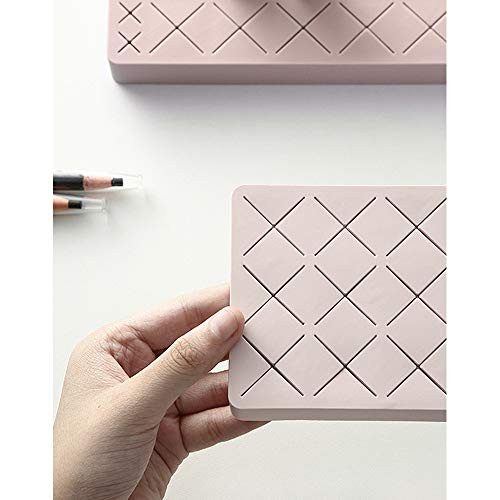 18 Grid Lipstick Storage Box Creative Cosmetics Storage Tool Silicone Lipstick Storage Rack Ins Wind Net Red (Pink)