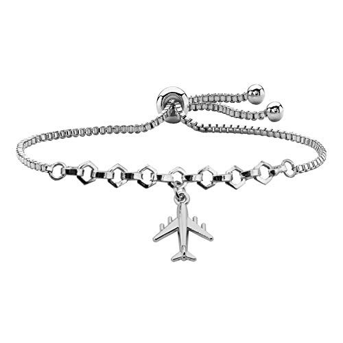 FUSTMW Airplane Necklace Aircraft Pendant Flight Attendant Jewelry Pilot Gifts for Aviation Traveler (bracelet) FUSTMW Airplane Necklace Aircraft Pendant Flight Attendant Jewelry Pilot Gifts for Aviation Traveler (bracelet)