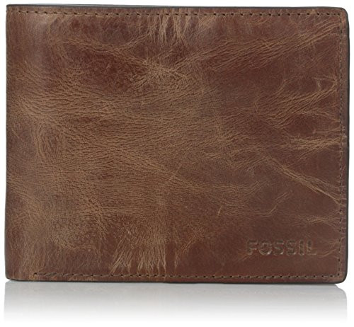 Fossil Men's RFID Flip ID Bifold Wallet, Brown, One Size