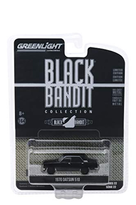 1970 Datsun 510 4-Door Sedan Black Bandit Series 22 1/64 Diecast Model Car by Greenlight 28010 A 1970 Datsun 510 4-Door Sedan Black Bandit Series 22 1/64 Diecast Model Car by Greenlight 28010 A