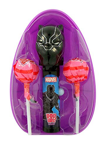 Marvel Avengers Giant Easter Egg with Black Panther Pop Up Lollipop Case and 2 Suckers, 0.7 Ounce