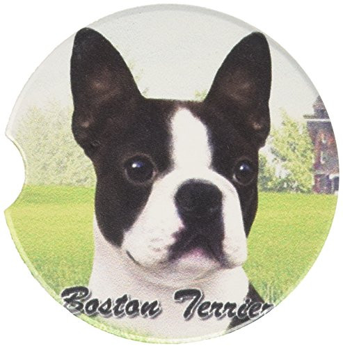E&S Pets Boston Terrier Coaster, 3" x 3"