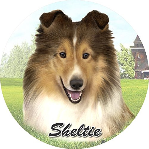 E&S Pets Sheltie Coaster, 3" x 3"