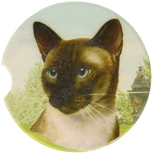E&S Pets Siamese Coaster, 3" x 3"