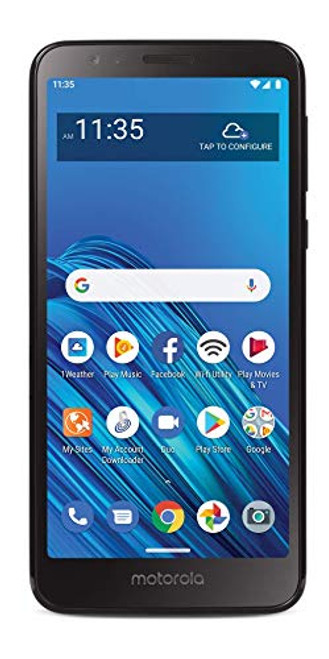 Tracfone Motorola Moto E6 4G LTE Prepaid Smartphone (Locked) - Black - 16GB - Sim Card Included - CDMA