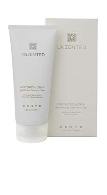Zents Age Defying Probiotic Body and Hand Lotion with Organic Shea Butter and Vitamin E, Moisturize and Restore Skin, 6.4 fl oz/181 ml (Unzented) Zents Age Defying Probiotic Body and Hand Lotion with Organic Shea Butter and Vitamin E, Moisturize and Restore Skin, 6.4 fl oz/181 ml (Unzented)