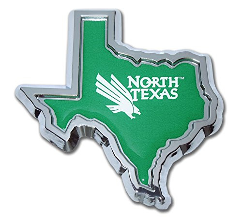 Elektroplate University of North Texas Chrome Shape of Texas Auto Emblem Elektroplate University of North Texas Chrome Shape of Texas Auto Emblem