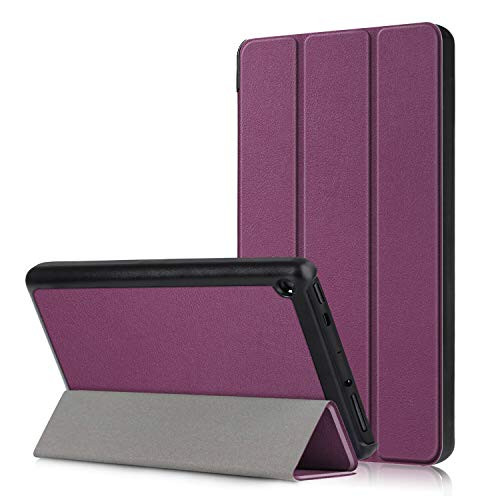 TDA Amazon Fire 7" 9th Generation Case, Slim-Fit Trifold Cover Stand Folio Case for Amazon Fire 7" Released in 2019 (9th Generation) (Purple)