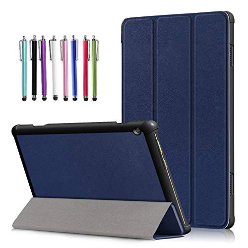 Epicgadget Case for Lenovo Tab M10 (TB-X605F), Slim Lightweight Trifold Stand Cover Case for Lenovo Tablet M10 10.1 Inch 2018 (Navy Blue)