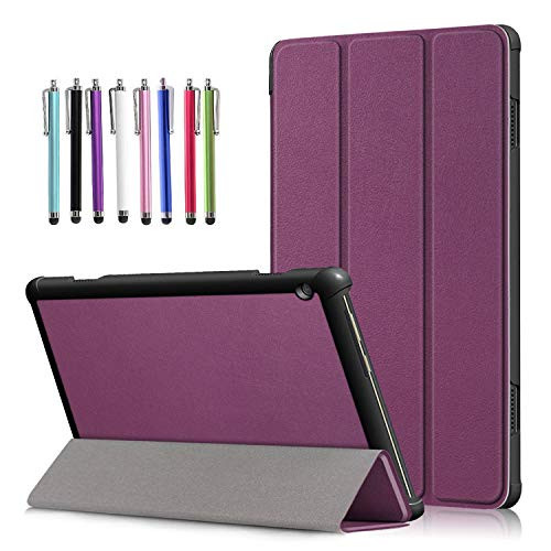 Epicgadget Case for Lenovo Tab M10 (TB-X605F), Slim Lightweight Trifold Stand Cover Case for Lenovo Tablet M10 10.1 Inch 2018 (Purple)