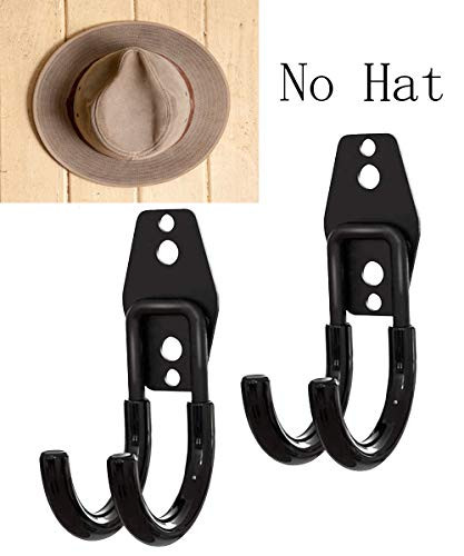 Tonmi Cowboy Hat Holder/Wall Mounted Hat Display/Cowboy Hat Organizer/Cowboy Hat Rack/Motorcycle Helmet Holder/Cowboy hat Hanger/Wall Mount Hat Rack/Cowboy Hat Display & Storage Hanger, No Hat, 2-Pcs