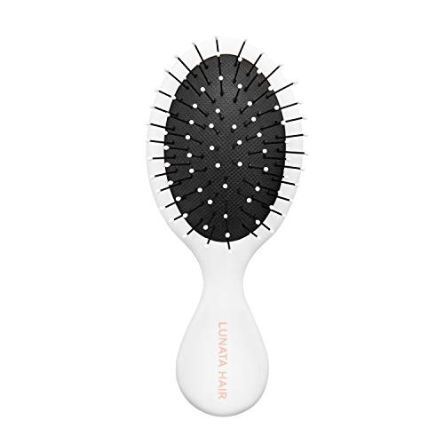 Lunata Hair Detangle Me Wet/Dry Brush Mini - White JTB-05SR(w)