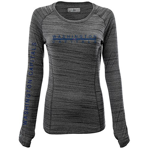 Levelwear LEY9R NHL Washington Capitals Adult Women Paris Divided Long Sleeve Active Tee, Medium, Heather Grey Levelwear LEY9R NHL Washington Capitals Adult Women Paris Divided Long Sleeve Active Tee, Medium, Heather Grey