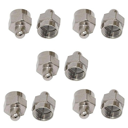 Mumaxun 10pcs F Type 75 Ohm Terminator Coax Cap for Coaxial Networks Cable TV