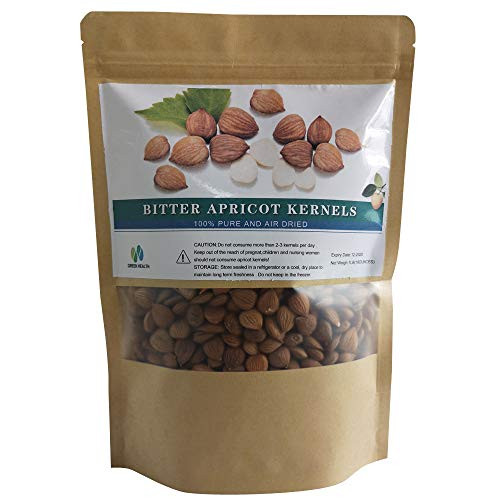 Bitter Apricot Kernels 16oz , Organic Certified Natural Raw Bitter Apricot Seeds 1LB