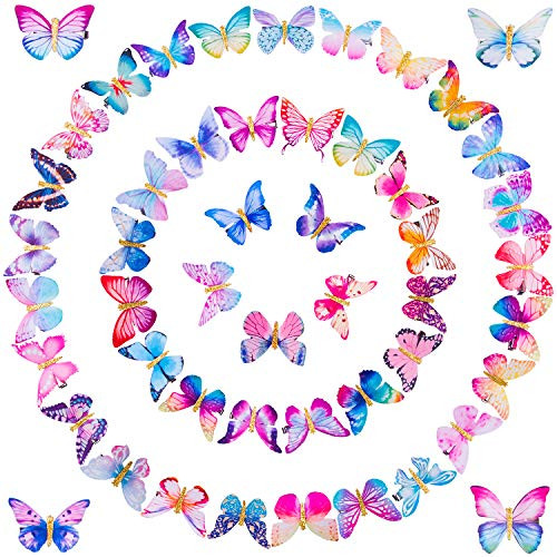 SIQUK 50 Pcs Butterfly Clips 90s Butterfly Hair Clip Alligator Hair Clips with Moving Wings Glitter Butterfly Hair Clip for Women and Girls SIQUK 50 Pcs Butterfly Clips 90s Butterfly Hair Clip Alligator Hair Clips with Moving Wings Glitter Butterfly Hair Clip for Women and Girls