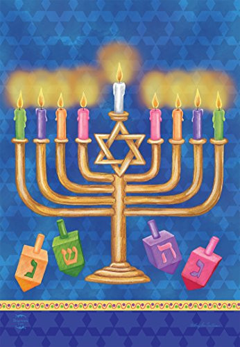 Briarwood Lane Happy Hanukkah Garden Flag Holiday Menorah 12.5" x 18"