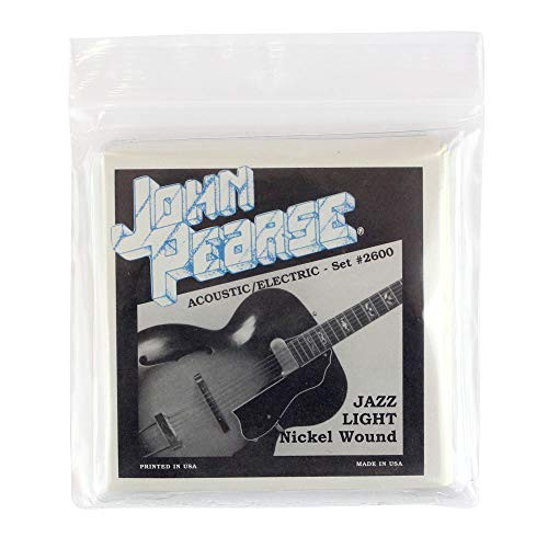 John Pearse 2600 NICKEL WOUND JAZZ ACOUSTIC/ELECTRIC GUITAR STRINGS