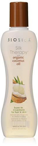 Biosilk Silk therapy with organic coconut oil leave-in treatment, 5.64oz, Organic Coconut, 5.64 Fluid Ounce, Standard