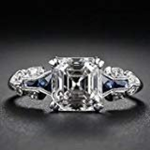 suwanpoom 2.45ct White Topaz Vintage Jewelry 925 Silver Wedding Engagement Ring Size 6-10 (8)