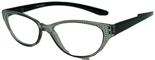 In Style Eyes Rubber Neckin Cateye Reading Glasses Neck Hanging Flexible Frame grey 2.25