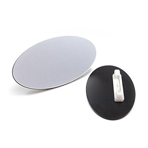 Oval Name Badge Blanks with Pin - 10 Pack (Brushed Silver)