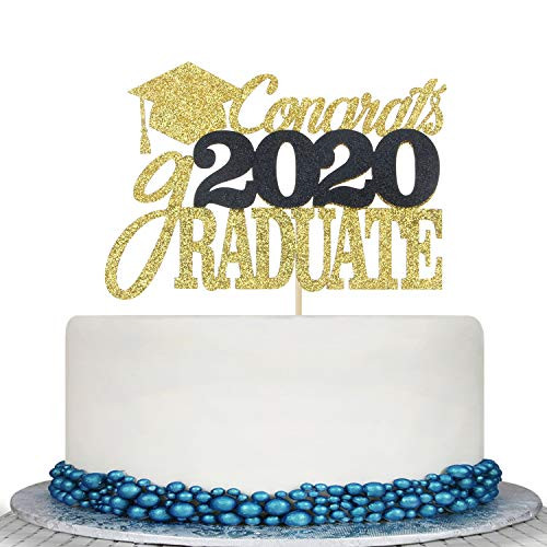 Glitter Gold Congrats 2020 Graduate Cake Topper for Class of 2020 Graduation High School Graduation College Grad Party Decorations Glitter Gold Congrats 2020 Graduate Cake Topper for Class of 2020 Graduation High School Graduation College Grad Party Decorations