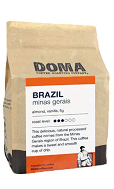 Doma Coffee "Brazil Minas Gerais" Light Roasted Whole Bean Coffee - 12 Ounce Bag Doma Coffee "Brazil Minas Gerais" Light Roasted Whole Bean Coffee - 12 Ounce Bag
