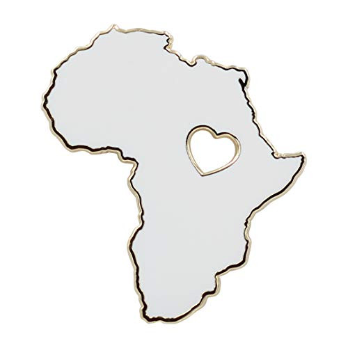 REAL SIC Africa Pin - Wakanda Forever, BLM, Black Panther Enamel Pin (White)