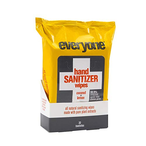 Everyone Hand Sanitizing Wipes: Coconut and Lemon, 30 Count